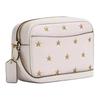 Coach Shoulder Bag Jamie 20 Adjustable Strap with Zip Closure Refined Pebbled Leather Camera Crossbody Small Women's Gold and Chalk Multicolor