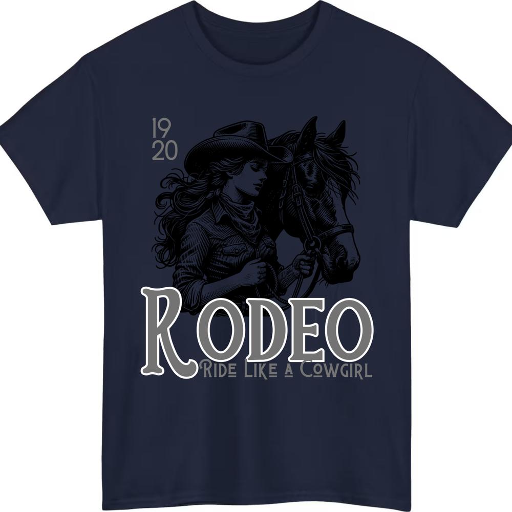Rodeo Ride Like A Cowgirl TShirt Vintage Grunge Rodeo Graphic Tee S