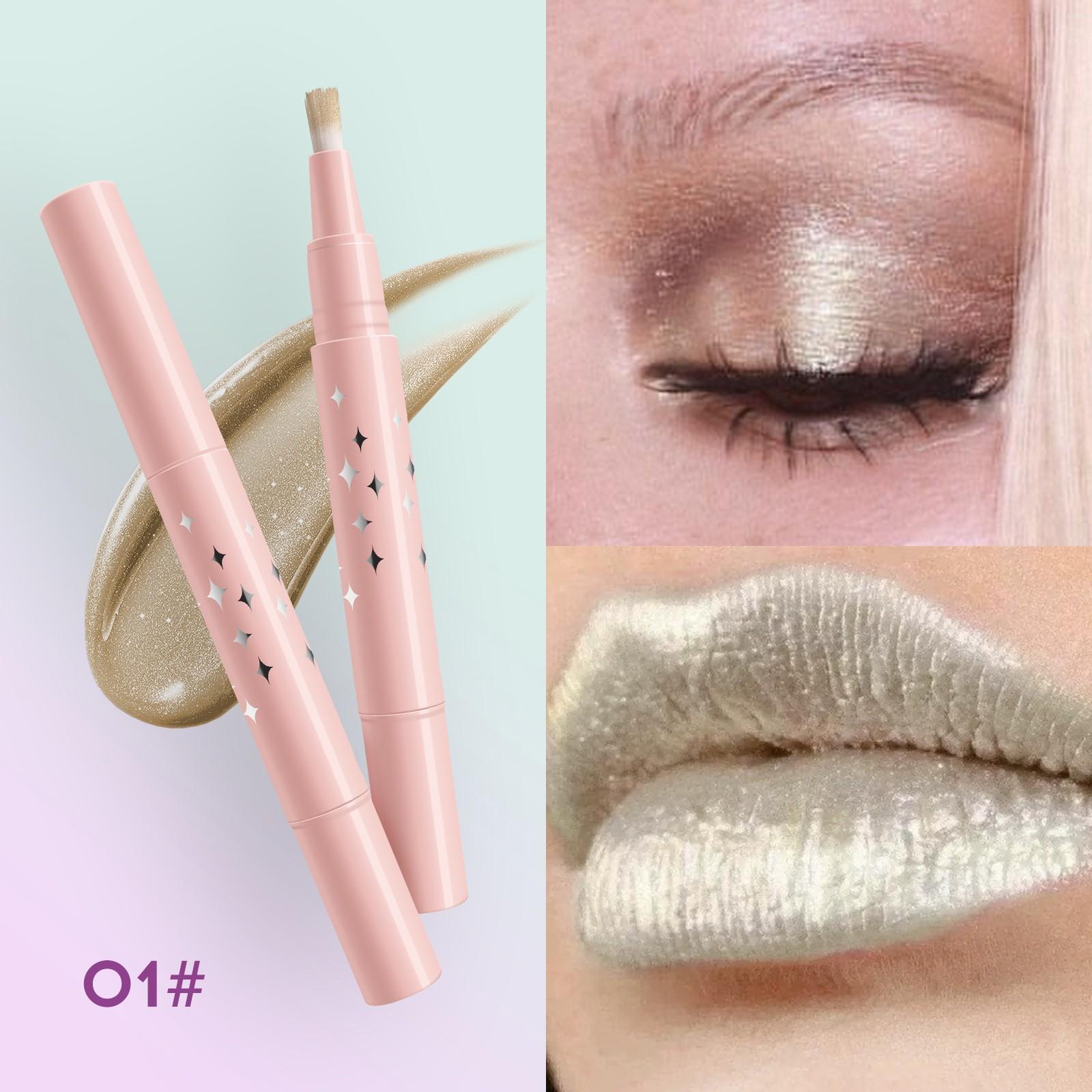 

Перламутровый жидкий карандаш для век с вращающимися тенями для век, 8 цветов, жидкие тени для век, шелкопряд, осветляющий карандаш для век, 1,8 мл One Size