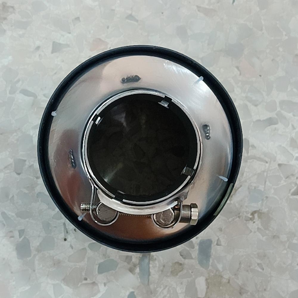 Car Styling Inlet 54mm To Outlet 114mm Exhaust Muffler Tip Length 120mm Glossy