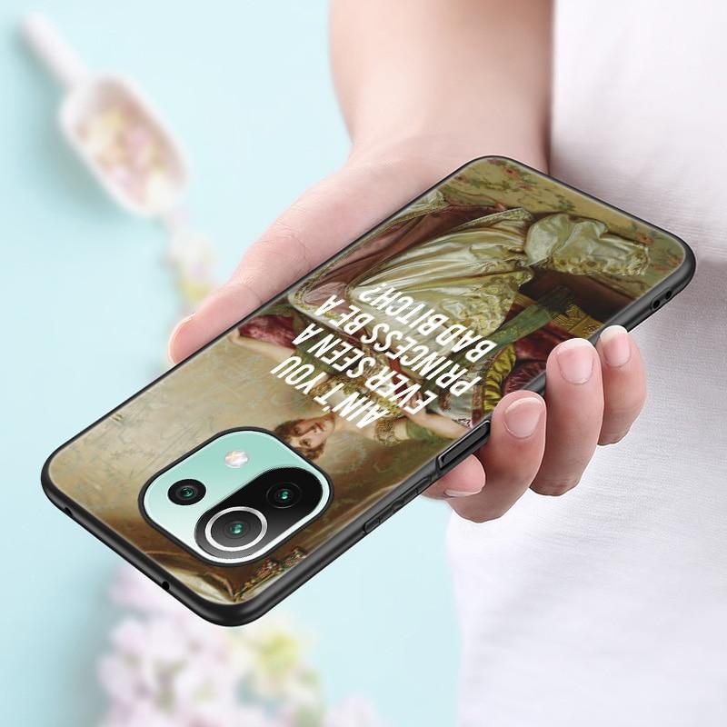 Renaissance Art Painting Case For Xiaomi Mi 11 Lite NE 11i 10T 11T Pro A2 A3 Lite POCO F3 M3 M4 C31 X3 Pro NFC GT Black Cover