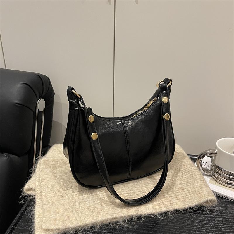 Fashionable, Simple, Large-capacity, Retro Embroidered Thread Casual Underarm Single-shoulder Crossbody Bag