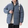 Winter  Men's Solid Color Loose Stand Collar Thickened Cotton Suit Casual Cotton Coat