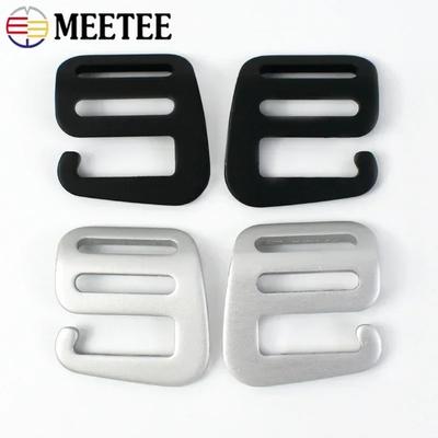 2-10Pcs Meetee Metal G Hook Buckles 20/25mm Triple Sliding Adjustment Buckle Clasp for Bag Backpack Webbing Hardware Accessories