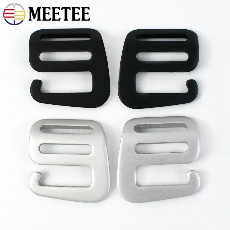 2-10 Pezzi Fibbie a Gancio a G Metalliche Meetee Fibbia a Tripla Regolazione Scorrevole 20/25mm Fibbia di Chiusura per Borsa Zaino Accessori Hardware per Nastri