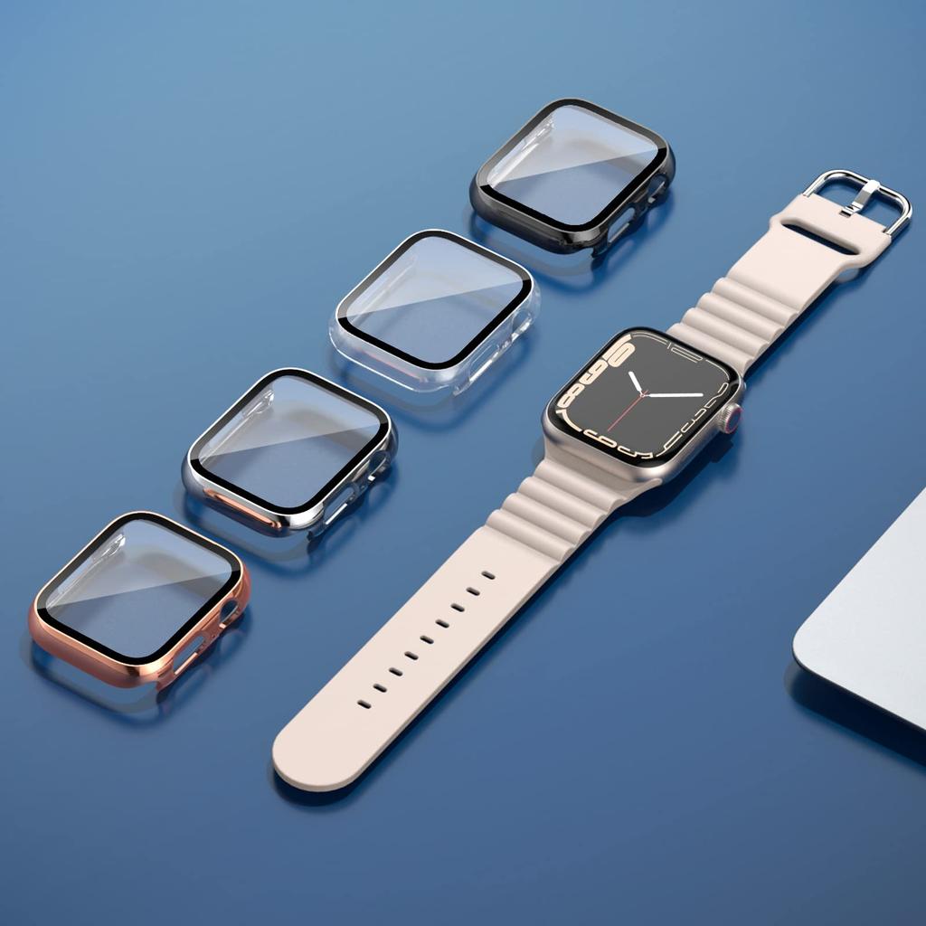 Ochrona ekranu do etui Apple Watch 11 10 42mm 46mm Akcesoria Poszycie Twardy zderzak z PC + Szkło hartowane Pokrowiec iWatch Seria 11