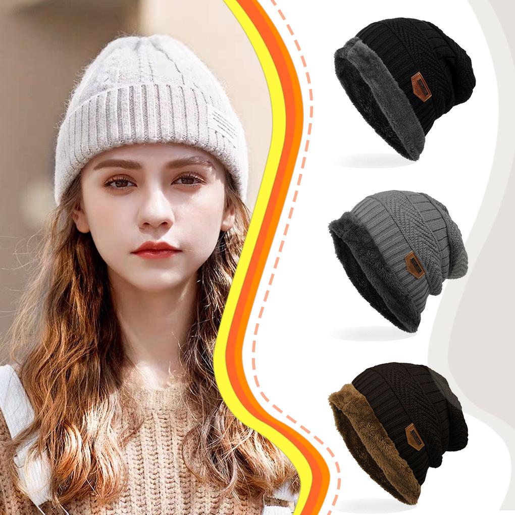 Gorro de Invierno para Hombre Gorros de Punto Negros Gorro de Otoño Gorra para Esquiar al Aire Libre Gorro Grueso Cálido Gorros Tipo Calavera Gorro de Lana Gorra para Montañismo Suave