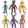 Fnaf Five 6pcs Nights At Freddys Light Up Action Figures Facechanging Toys