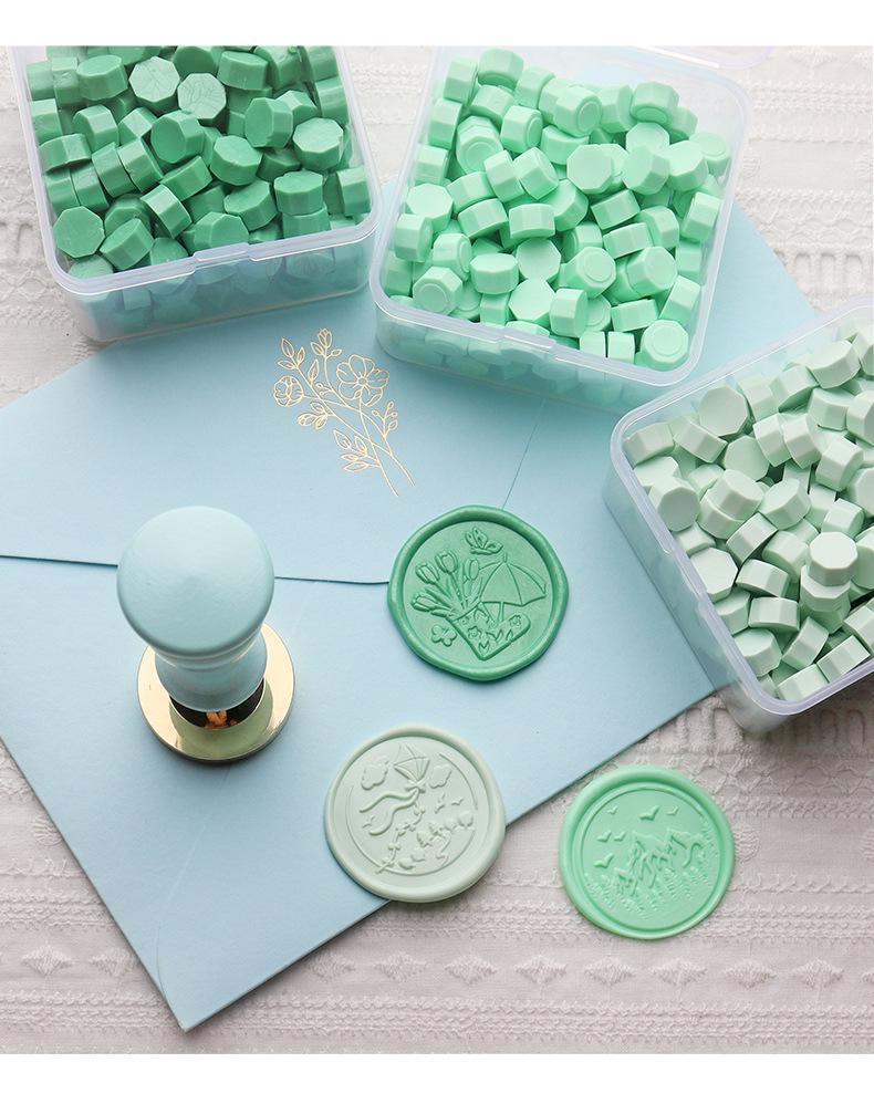 Matte Octagonal Sealing Wax Beads - Ice Cream Color Series for Wedding Invitations