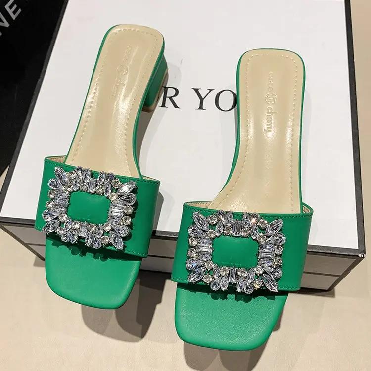 

Модные тапочки женские роскошные женские туфли на плоской подошве со стразами для женщин дизайнерские шлепанцы женские шлепанцы женские летние тапочки 2024 года 37