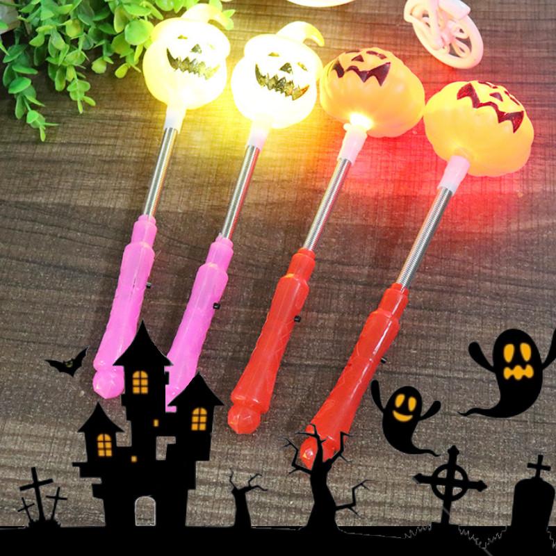 Sticks Luminous Halloween Handheld Wands Party Accessories Smiley Pumpkin Witch