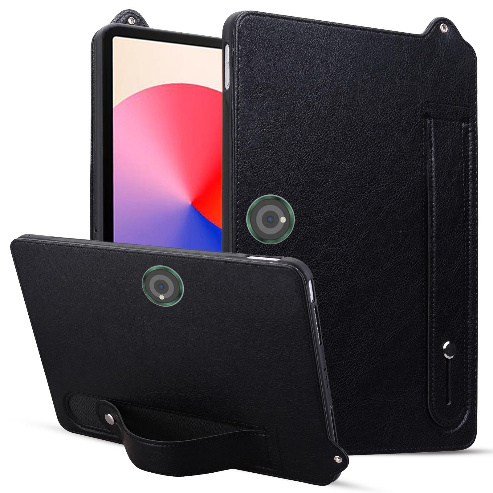 

Чехол для планшета OnePlus Pad/Oppo Pad 2 с ручным ремешком и подставкой, кожаный чехол Black