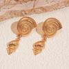 Shell Pattern Conch Earrings High-end Niche Exaggerated Unique Earrings for Women