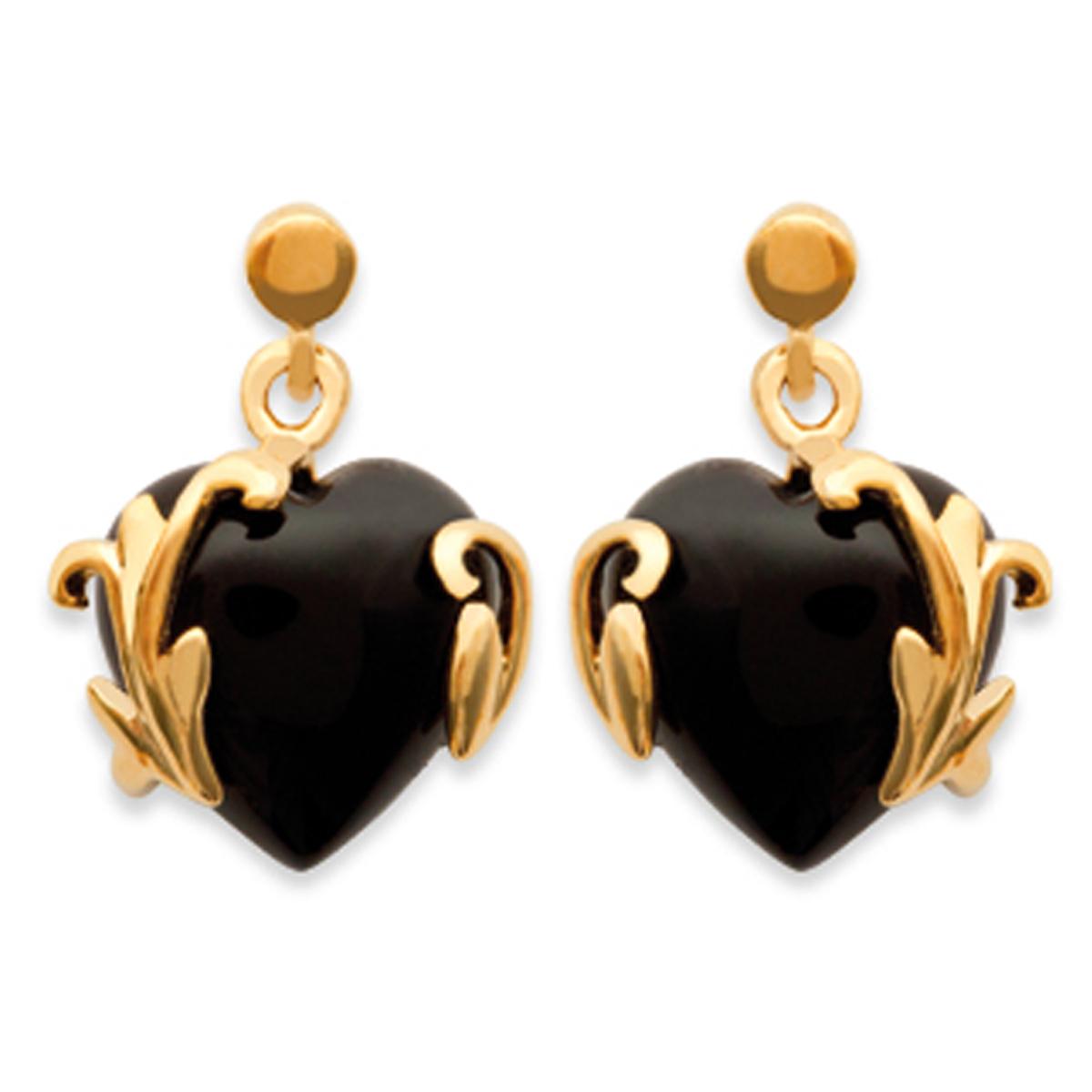 

Les Trésors De Lily [C9407] - Серьги с позолотой Farinelli Черное золото - 10x10 мм