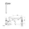 SANEI Kitchen Lever Suitable for Inland and Cold Faucet, Handle, 90-degree Open/Close, Climates, A5311-13