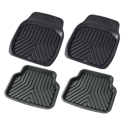 BONFORM 3D Prime Car Set of 4 Front Seat S 2 Rear Seat for Cars Mats, (2 Size, Size), Black, 6279-84BK, Light/Standard