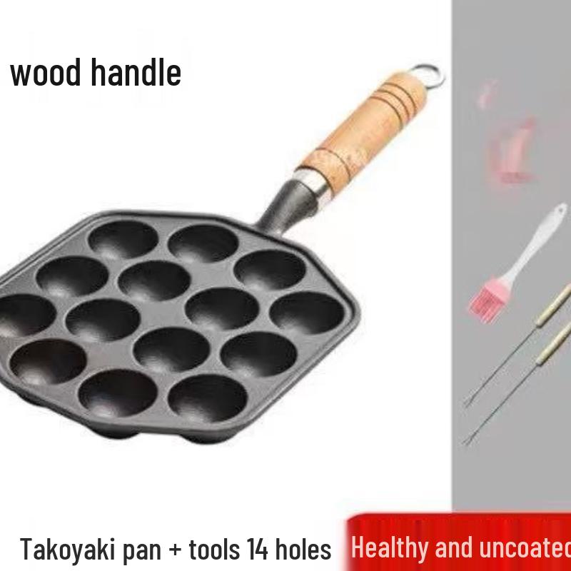ZISIZ Cast Iron Takoyaki Maker Pan