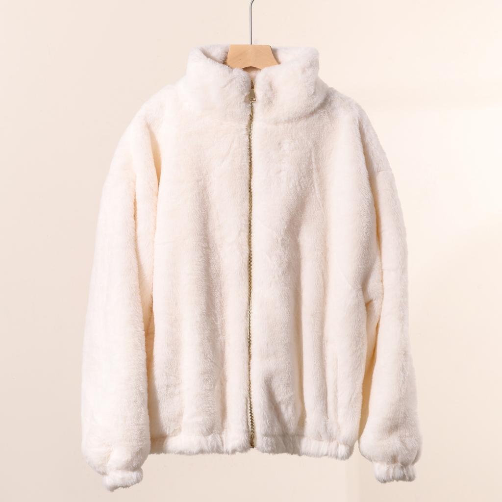 Autumn and winter coat new fur 650g imitation rabbit fur women's top, light wind and warm fleece