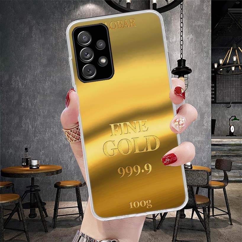 Fine Gold Pattern Printing Soft Phone Case For Samsung Galaxy A13 A14 A15 A16 A17 A53 A54 A55 A56 A57 A33 A34 A35 A36 A37 A23 A2