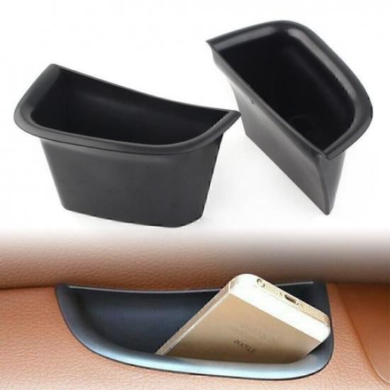 2Pcs Car Front Door Handle Armrest Storage Box Tray Bin For Volvo S90 2017-