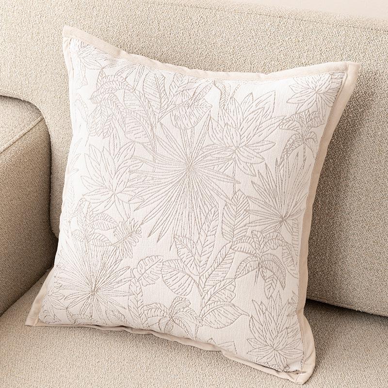 Blue Chenille Sofa Pillowcase - Modern Minimalist Cushion for Living Room, Bedside, or Bed Backrest