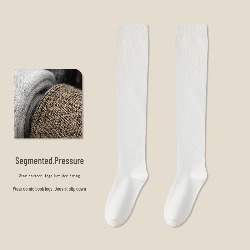 Women's Anti-Slip Over-the-Knee High Socks with Extended Warm Knee Pads for Autumn and Winter