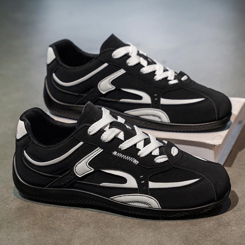 Autumn new color matching fashionable breathable casual board shoes retro lightweight moral training versatile lace-up men's shoes