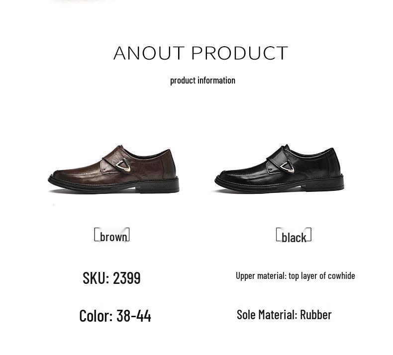 Men's Cross-Grain Cowhide Formal Leather Shoes for Autumn - Business, Casual, Wedding, or Dad's Style