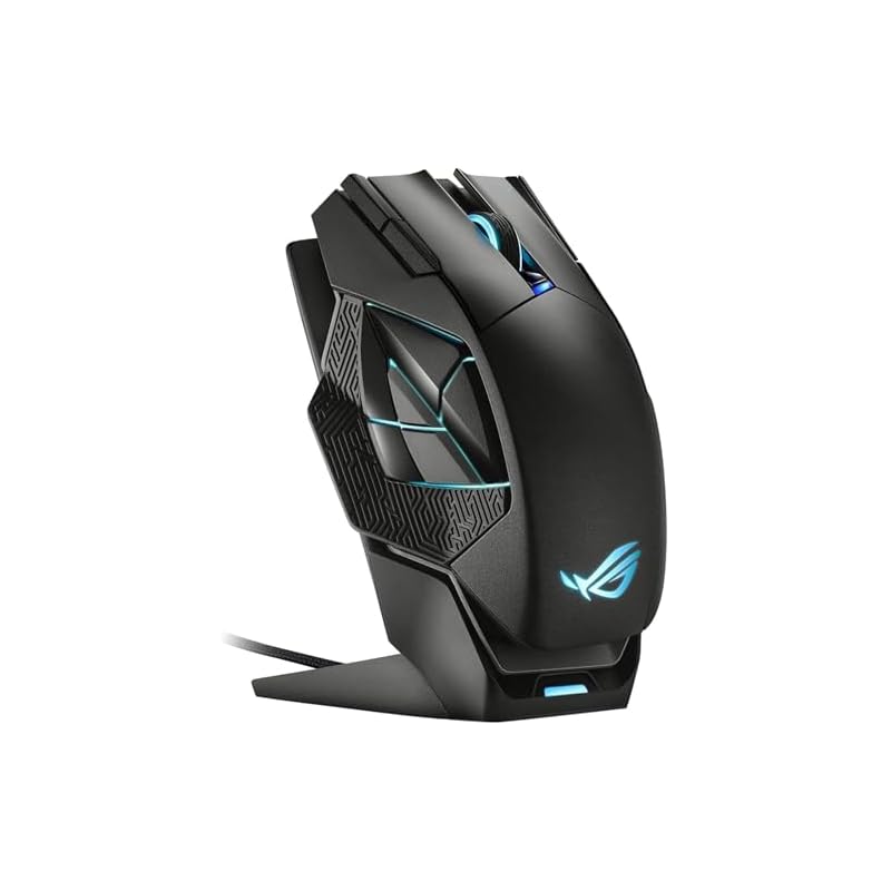 ASUSTek ROG Spatha X MMO Wireless Gaming Mouse, 19,000dpi, 12 Programmable Buttons, Dual-Mode Connection, Up To 67 Hours of Battery Life, ROG