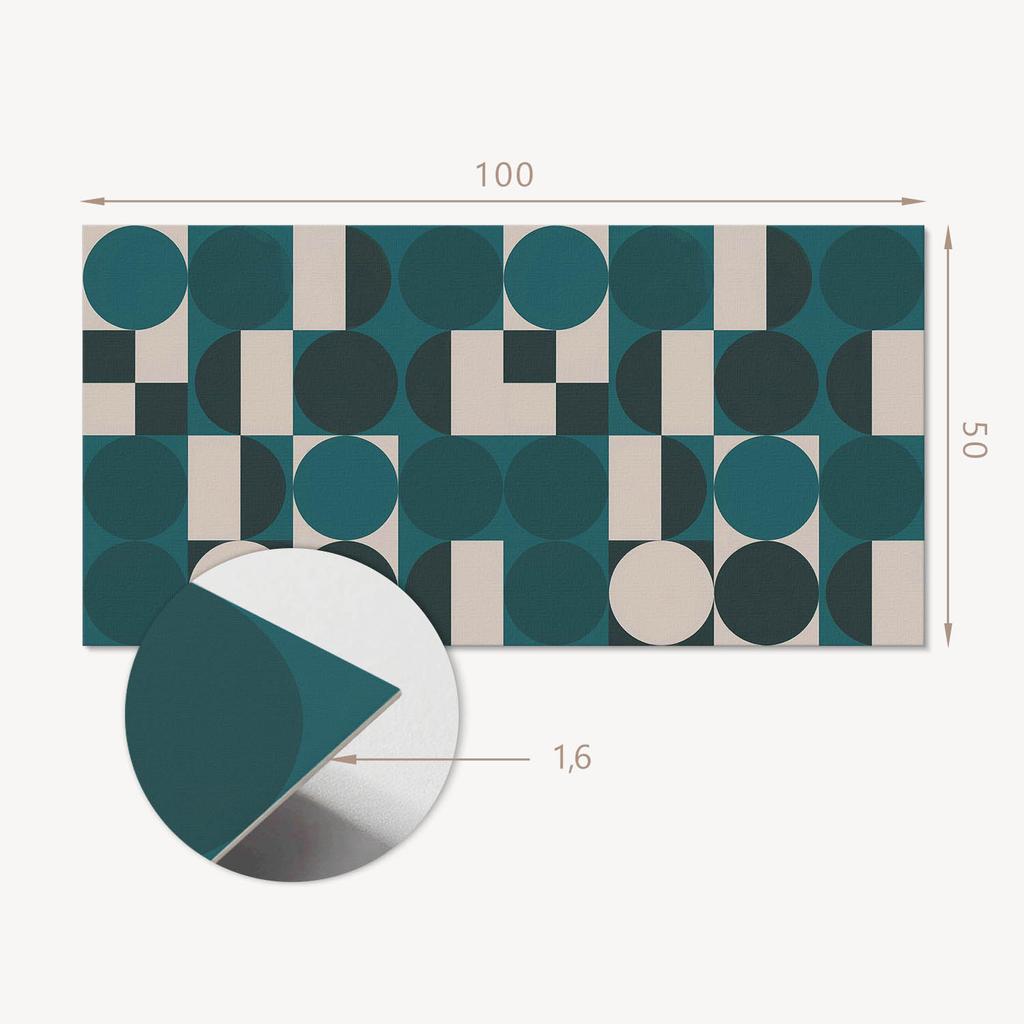Okładzina Winylowa Samoprzylepna Z Nadrukiem 100X50 Cm Geometria Kształtów I Form