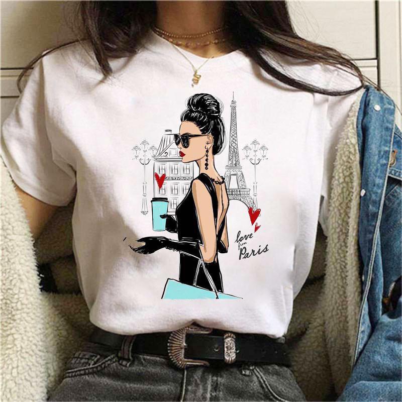 

Летние городские модные женские футболки с буквенным принтом из чистого хлопка, свободные, с круглым вырезом S