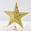 Home Navidad Glitter Iron Gold Christmas Decoration Christmas Tree Top Star Tree Ornaments