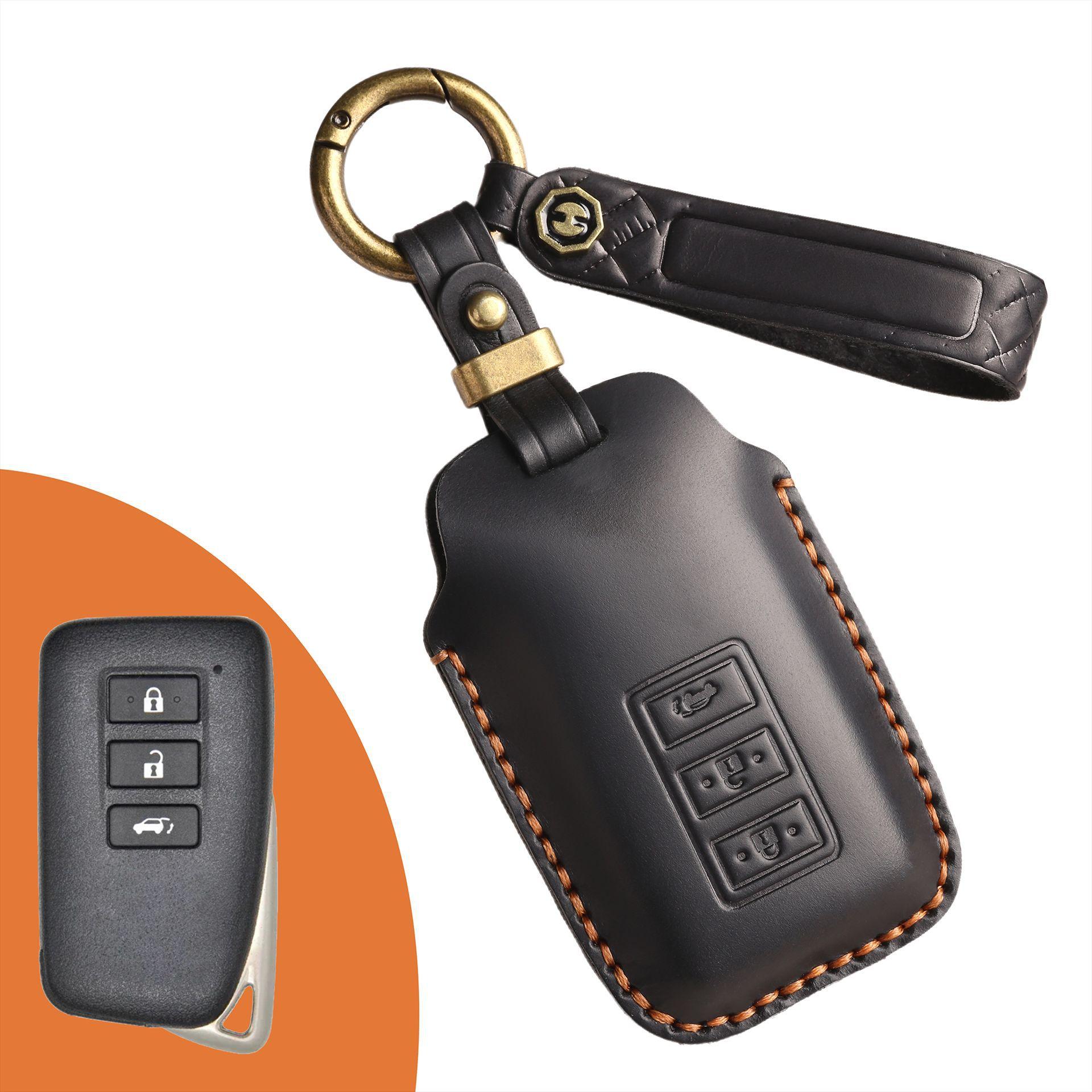 Retro Key Cover Is Suitable for Old Lexus Cars, Handmade Genuine Leather Key Case Ring.