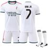 Teens Kids Adults Football Kits Sport Training Jersey Set with Socks 26/27 Real Madrid #7 Vini JR