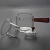 Japansk glasstekanne med sidehåndtak tekanne med trehåndtak Kung Fu tesett fortykket tekoker Intuitiv tekanne