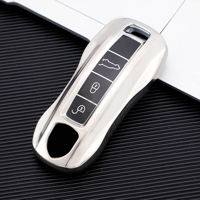 

Новый ТПУ Однотонный АБС Для Porsche Panamera Macan 718 Taycan 911 Cayman Boxster 971 Чехол-накладка для пульта умного ключа автомобиля Автоаксессуары белый