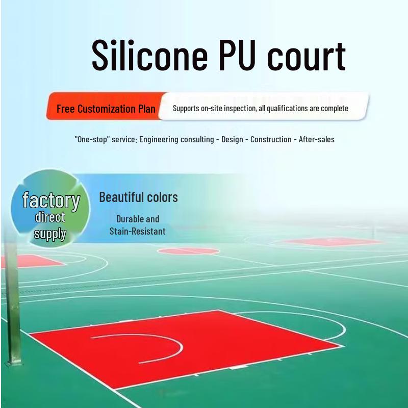 Jixingguan Silicone PU Multi-Sport Court Flooring 8mm