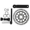 MTB Bike Crankset Hollow Integrated Double Chainrings 53‑39T Aluminum Alloy Bicycle Crank