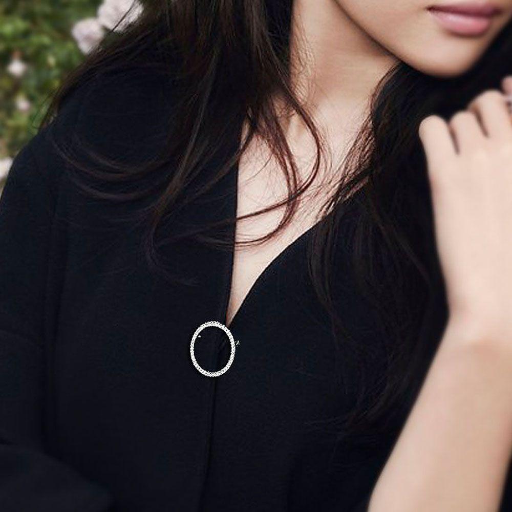 Zinc Zinc Alloy Silver Color Rhinestone For Women Men Crystal Jewelry Accessories Corsage Brooches Pins