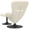 Egg Chair with Footstool Cream Velvet