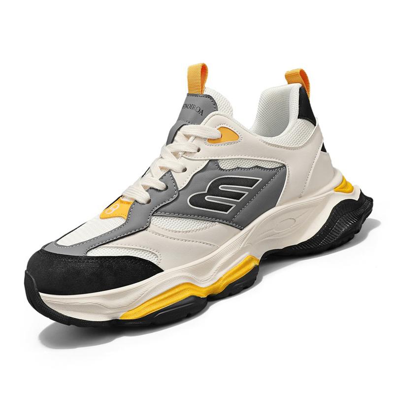 

Обувь для папы из сетчатой ​​ткани, спортивная обувь, повседневная обувь, мужская обувь на толстой подошве, студенческая обувь, четыре сезона 44 жёлтый