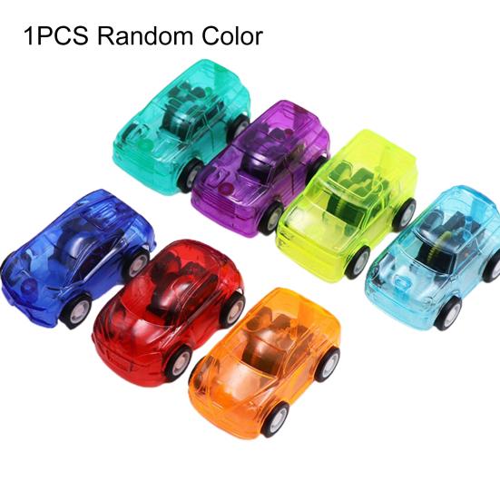 Toy Car Candy Color Transparent Plastic Cute Mini Pull Back Car Model for Children Kids