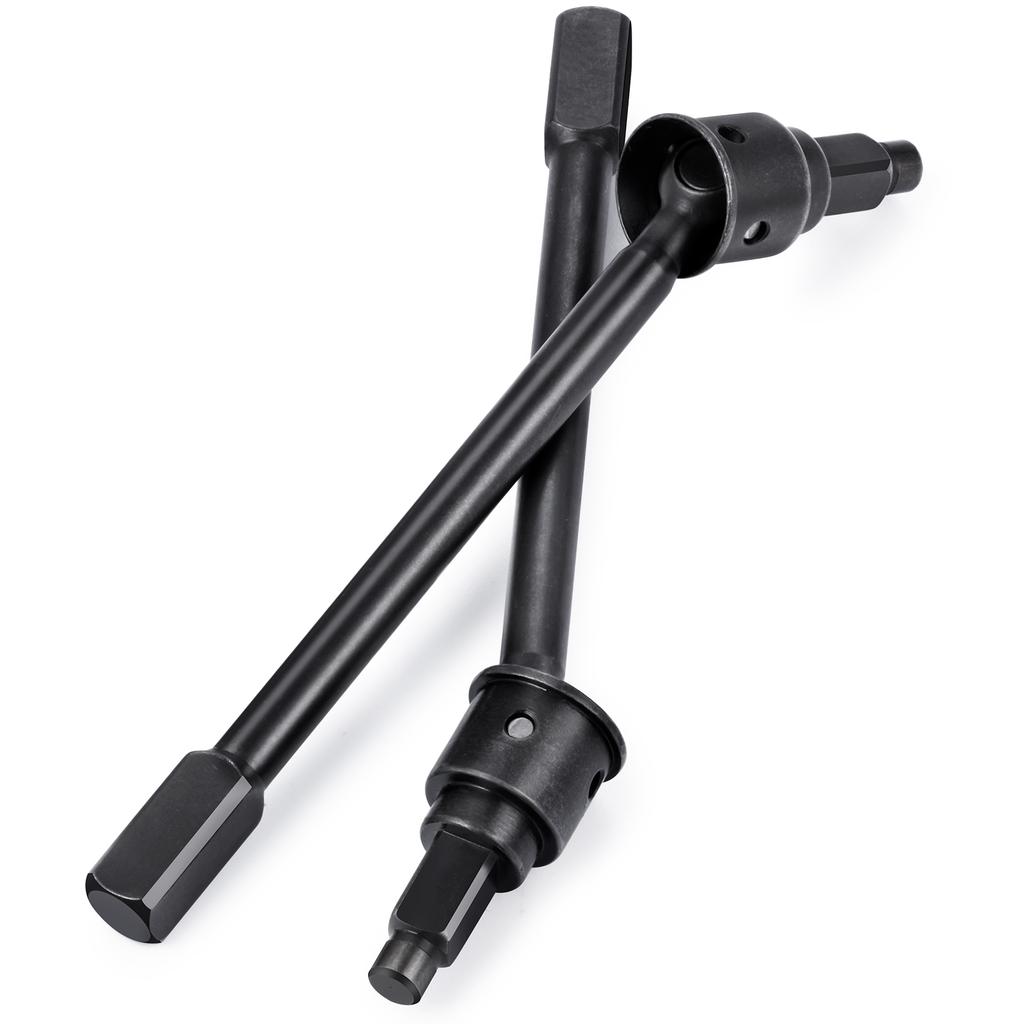 YEAHRUN Steel Front Rear CVD Drive Shafts Steering Portal Axle Stub for 1/18 RC Crawler Car Axial Capra 2WD UTB18 Accessories