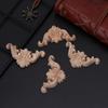 4CM/8CM/12CM Cupboard Cabinet Decal 4Pcs Wood Carved Decal For Book Shelf Cabinet Decor Unpainted Decal For Furniture