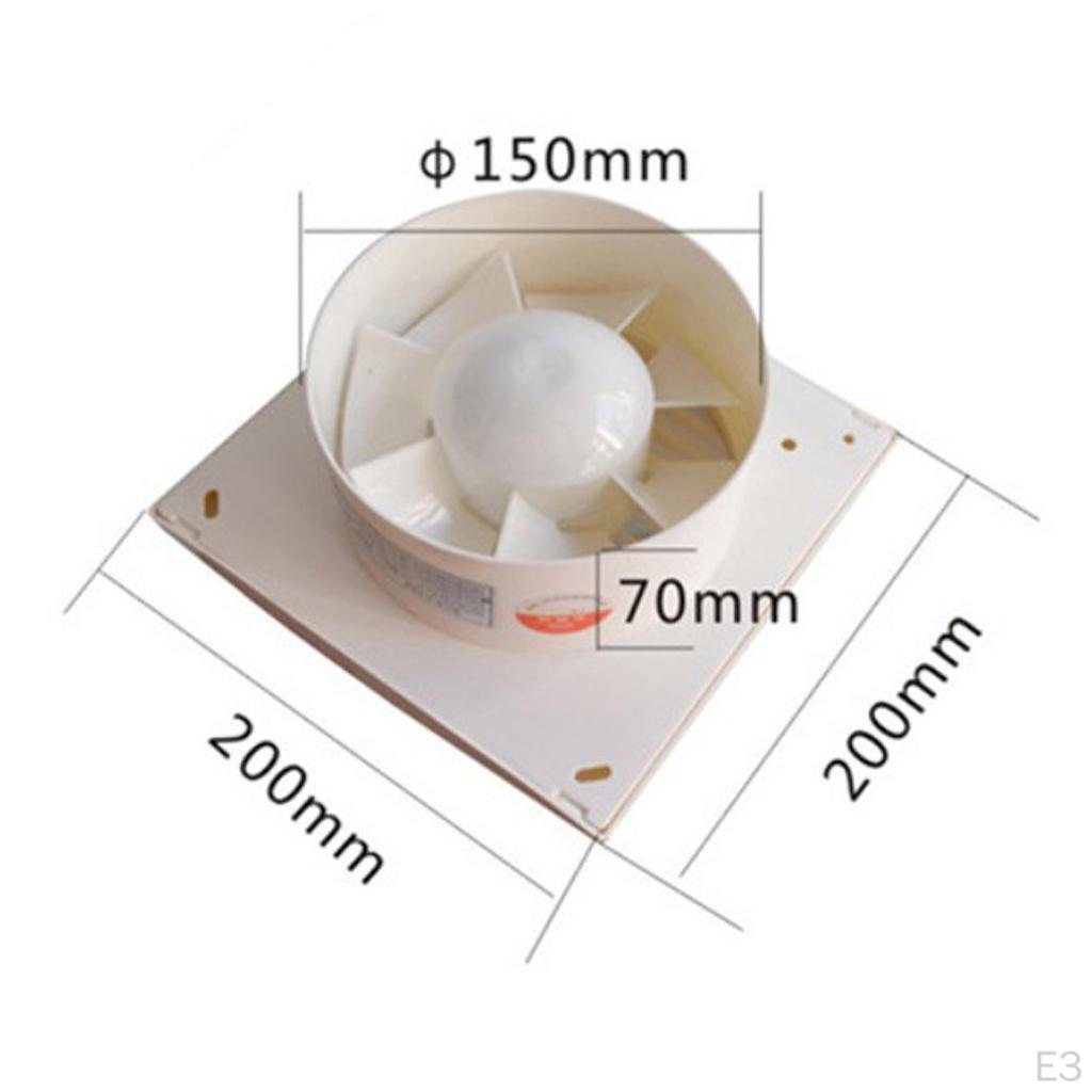 School HAVC -6inch Ventilation Extractor Exhaust Fan Blower- Kitchen Bathroom Window Ceiling Wall