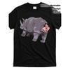 Unisex Ace Rhino Humor Graphic T-Shirt Round Neck All-Season Casual Funny Cartoon Print Tee