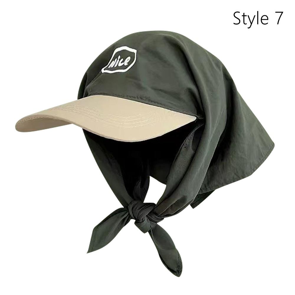 Quick Drying Headscarf Caps UV Neck Protection Peaked Cap Sun Hat for Women Spring and Summer