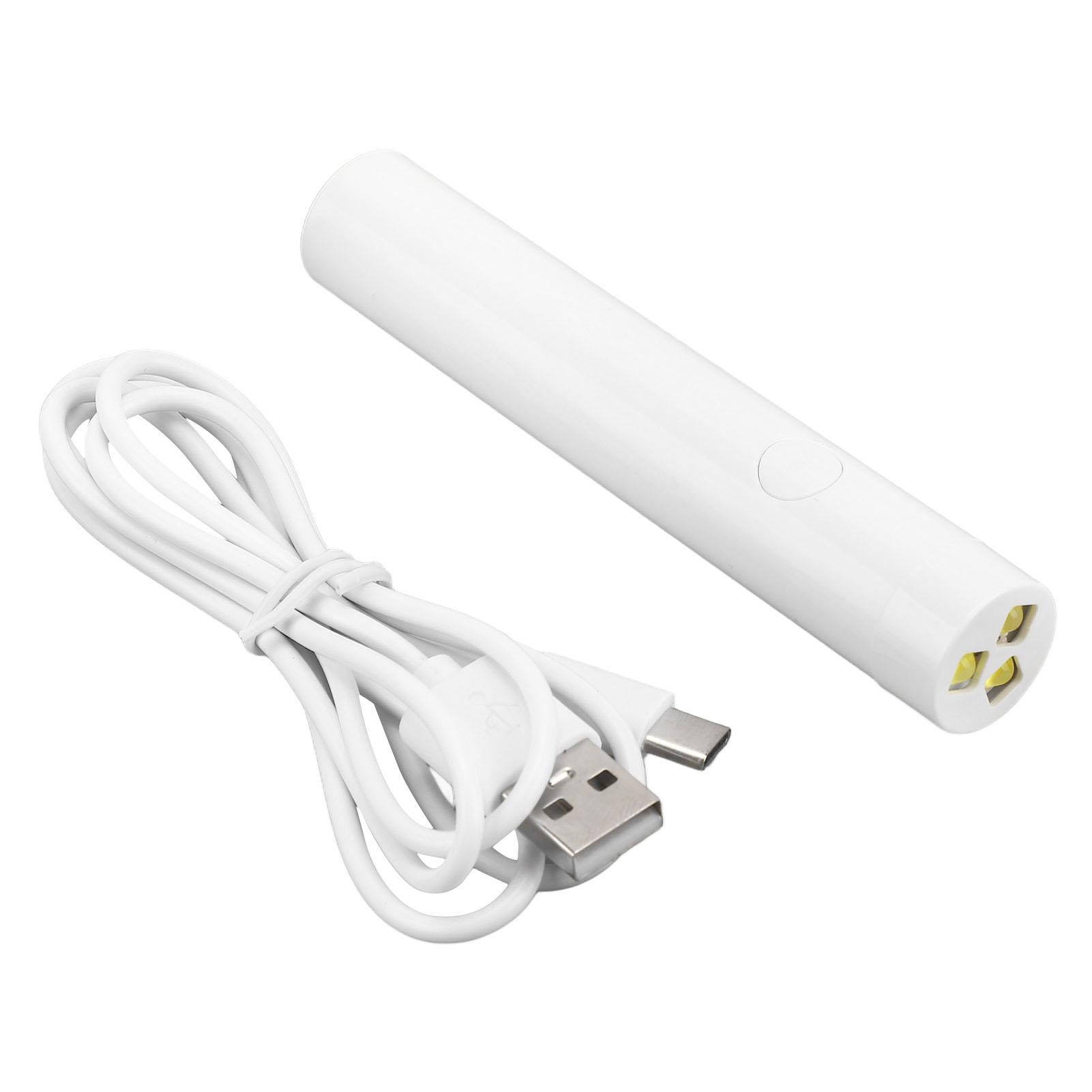 

Светодиодная лампа для ногтей, портативная маникюрная фототерапия, УФ-сушилка для ногтей, белый цвет, один палец