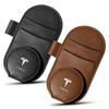 Leather Car Glasses Clip Sun Visor Multi-function Sunglasses Clip For Tesla Model 3 Model X S 2016-2020 Decals TM3 TMX TMS Decal