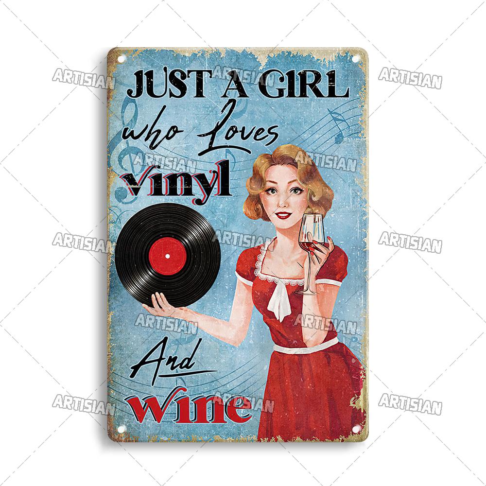 Artisian Music Metallschild Vinyl Blechposter Instrument Dekorative Platte Wanddeko Garage Bar Pub Club Hotel Café Küche Zuhause